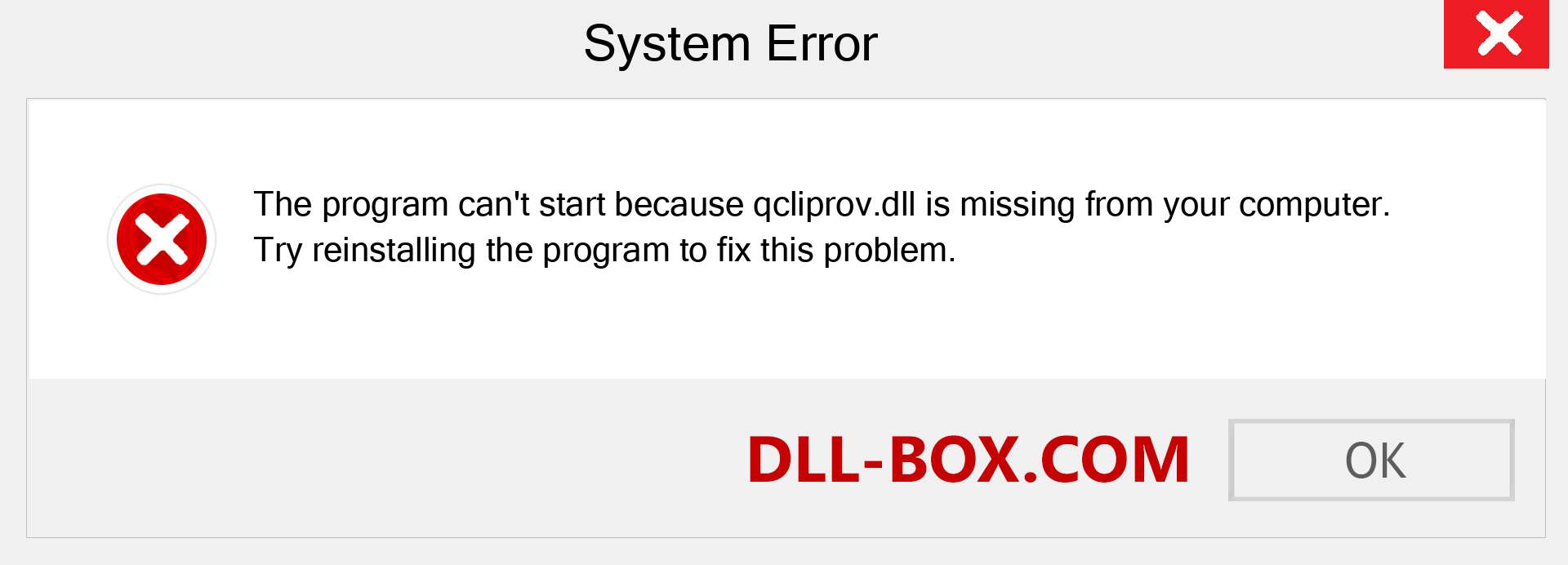  qcliprov.dll file is missing?. Download for Windows 7, 8, 10 - Fix  qcliprov dll Missing Error on Windows, photos, images